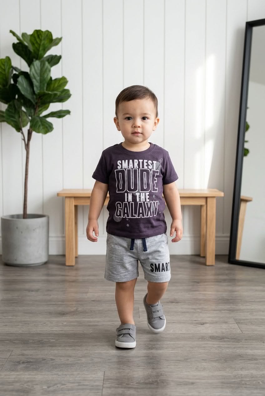 Smartest Dude | Βρεφικό Καλοκαιρινό Σετ Μπλούζα & Σορτς