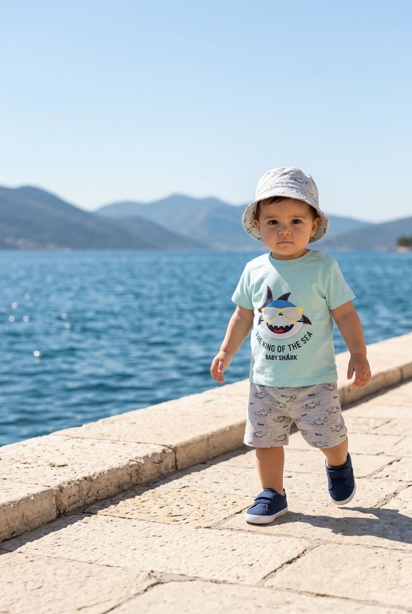Baby Shark | Βρεφικό Καλοκαιρινό Σετ