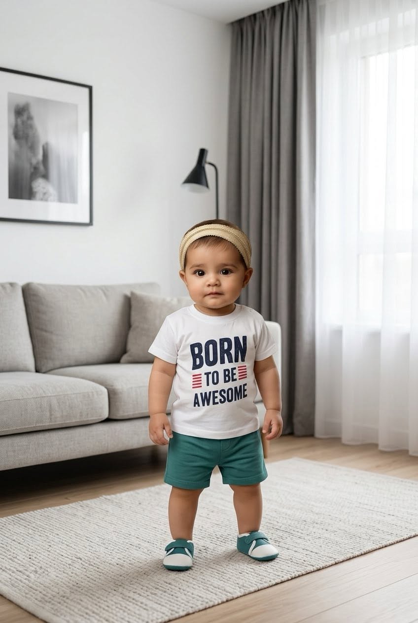 Born To Be Awesome | Βρεφικό Καλοκαιρινό Σετ