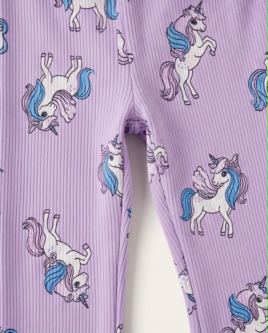 Unicorn girl| Σετ με παντελόνα καμπάνα με μονόκερο