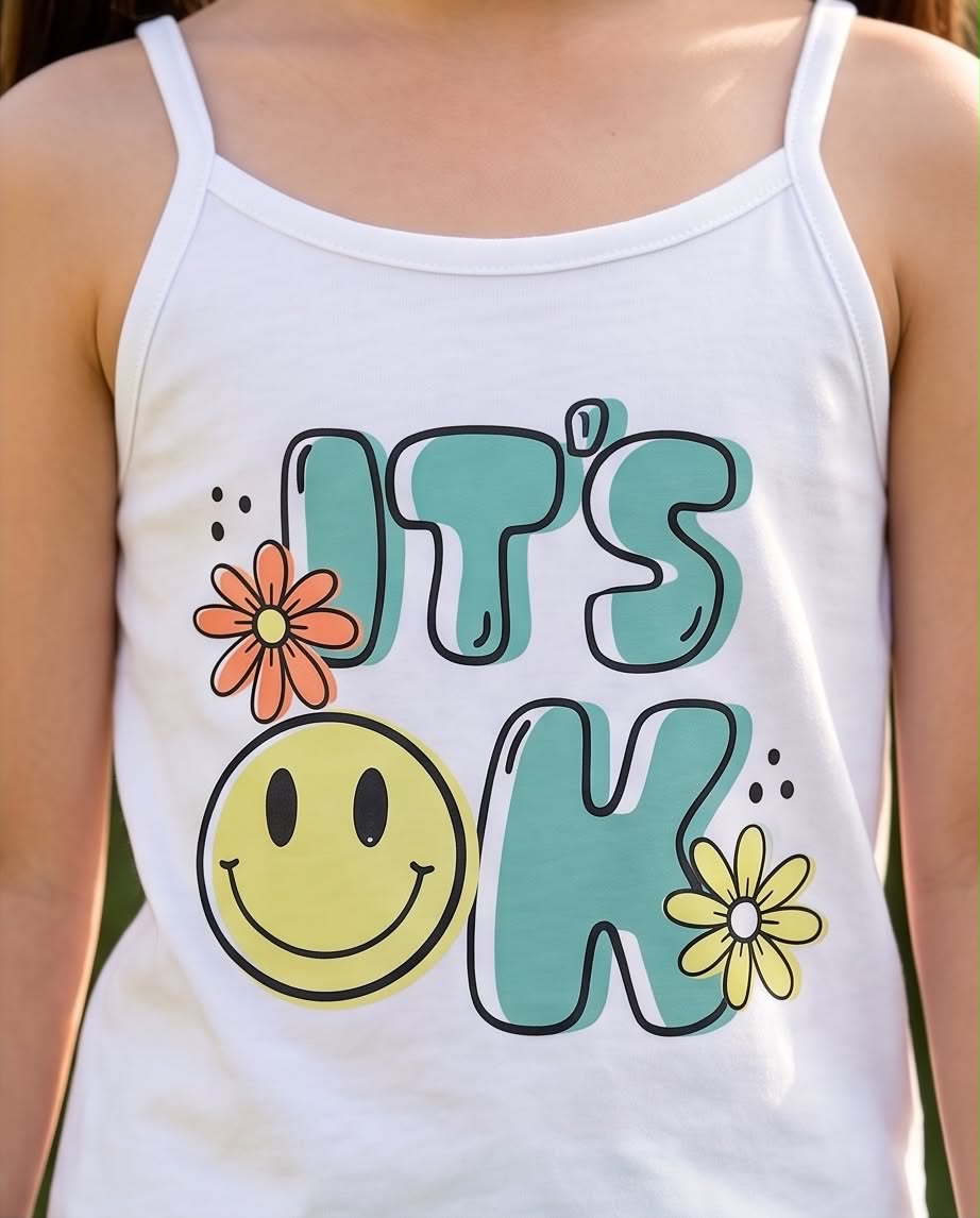 its OK | Καθημερινό σετ με λευκό τιραντάκι & βεραμάν σορτς