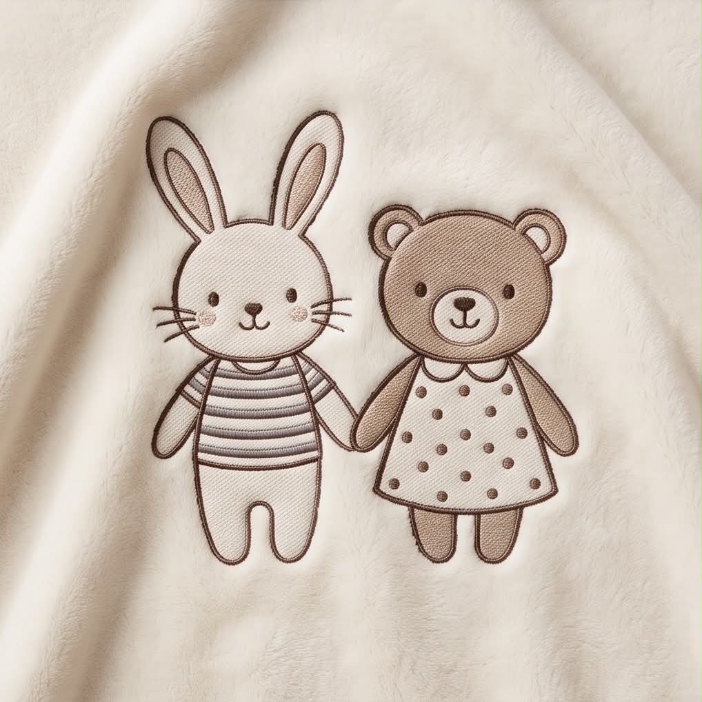 Best Friends | Βρεφική Βελουτέ Κουβέρτα Κούνιας 110×140 cm