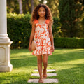 🍊 Sunset Bloom Dress | Καλοκαιρινό φόρεμα με τσαντάκι