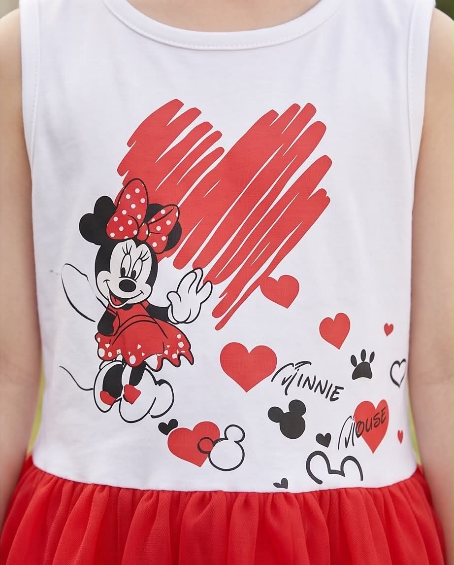 ❤️ Minnie Love Dress | Φόρεμα Minnie Mouse και κόκκινη φούστα από τούλι