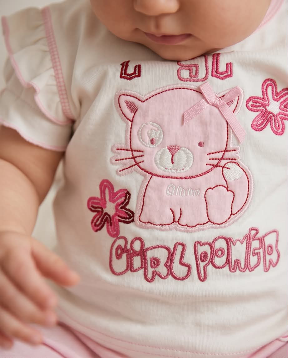 Lovely Kitty | Βρεφική Καλοκαιρινή Πιτζάμα
