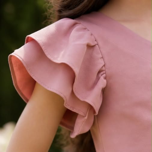 Pink One Shoulder | Κοριτσίστικο υφασμάτινο σετ με ένα ωμο τοπ και σορτ
