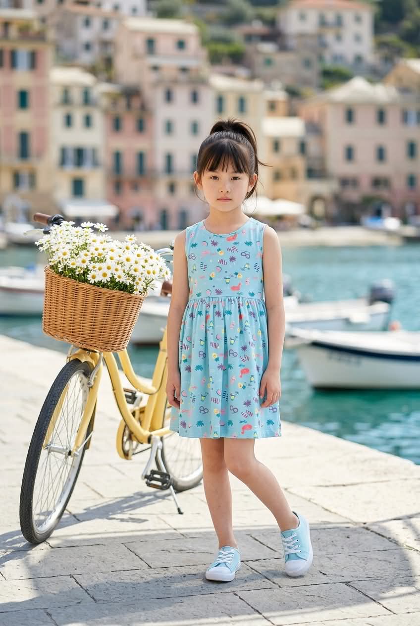 Summer Bloom | Παιδικό Αμάνικο Φόρεμα