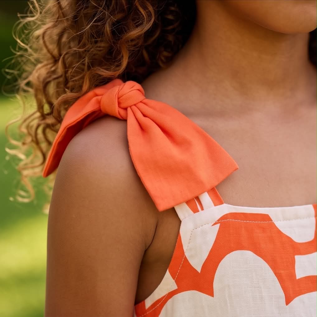 🍊 Sunset Bloom Dress | Καλοκαιρινό φόρεμα με τσαντάκι