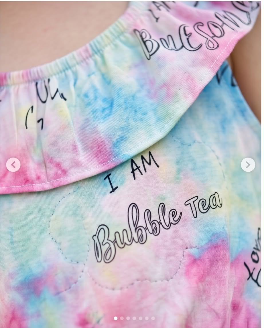 Candy Tie-Dye Playsuit | Ολόσωμο κοριτσιού με βολάν