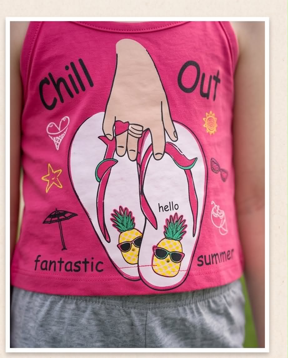 Chill Out Summer | Καθημερνό σετ με φούξια τιραντάκι & γκρι σορτς