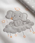 Dream Elephant Grey | Βρεφικό Σετ Σεντονιών Κούνιας 3 Τεμαχίων