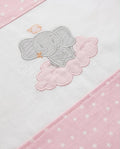 Dream Elephant Pink | Βρεφικό Σετ Σεντονιών Κούνιας 3 Τεμαχίων