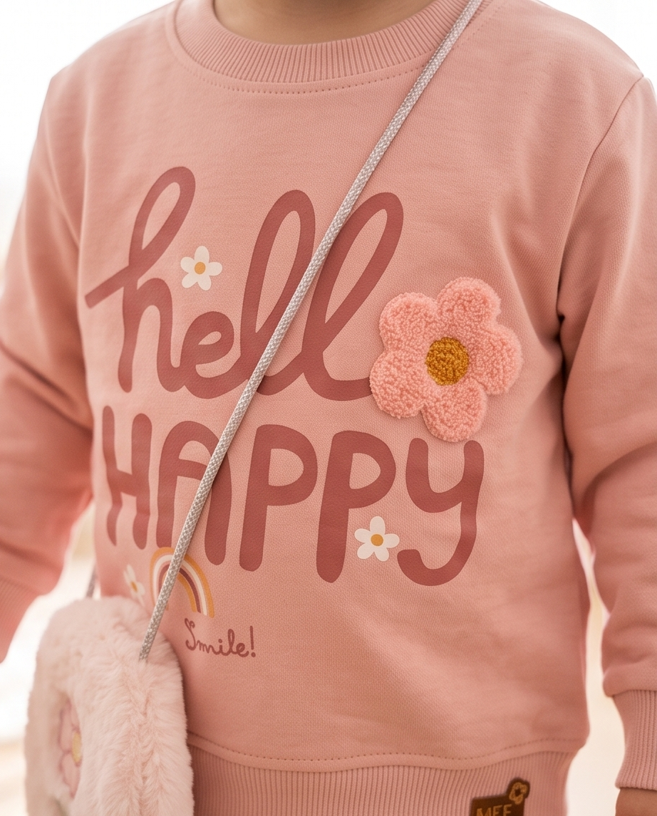 Hello Happy | Κοριτσίστικο Σετ με Κολάν & Αξεσουάρ