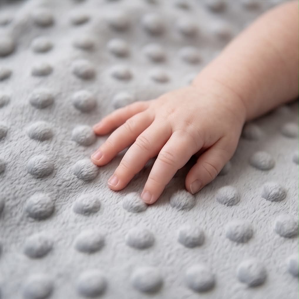 Cloud Dots | Βρεφική Λεπτή Κουβέρτα Minky 80×110 cm