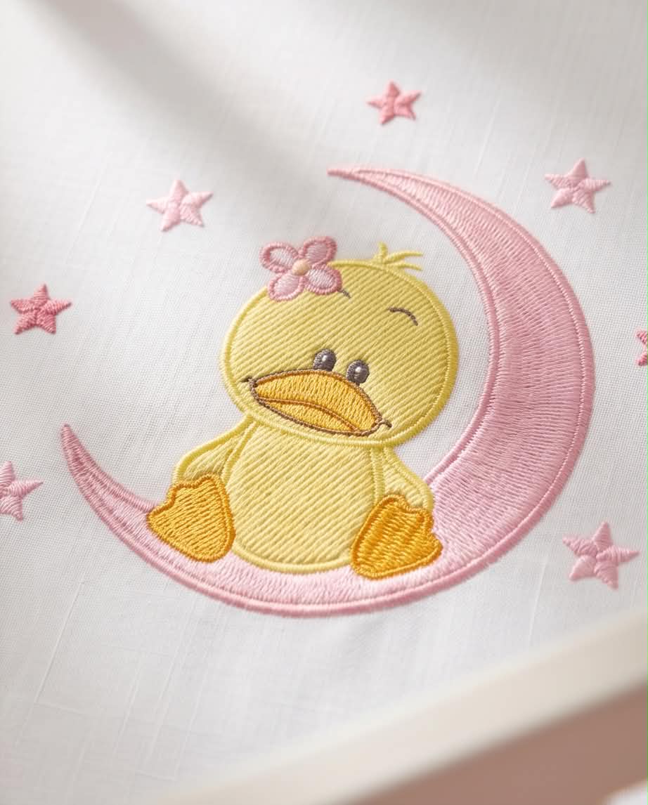 Little Duck Moon | Βρεφικό Σετ Σεντονιών Κούνιας 3 Τεμαχίων