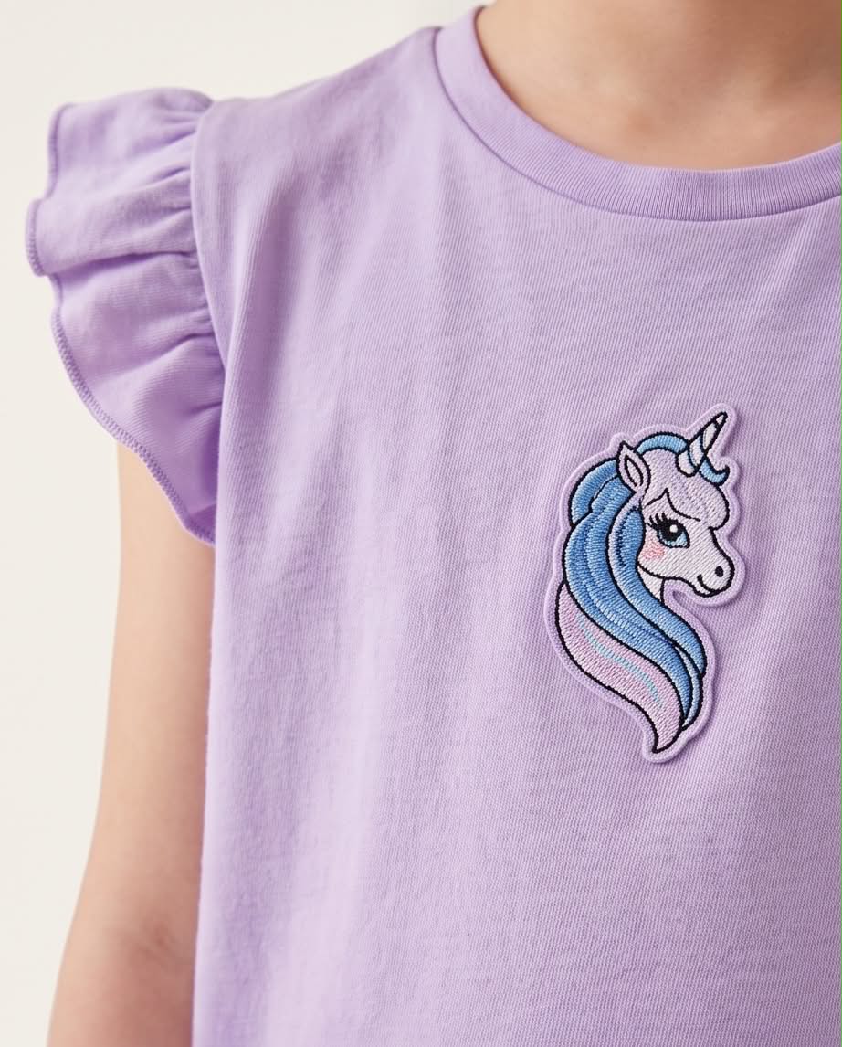 Unicorn girl| Σετ με παντελόνα καμπάνα με μονόκερο