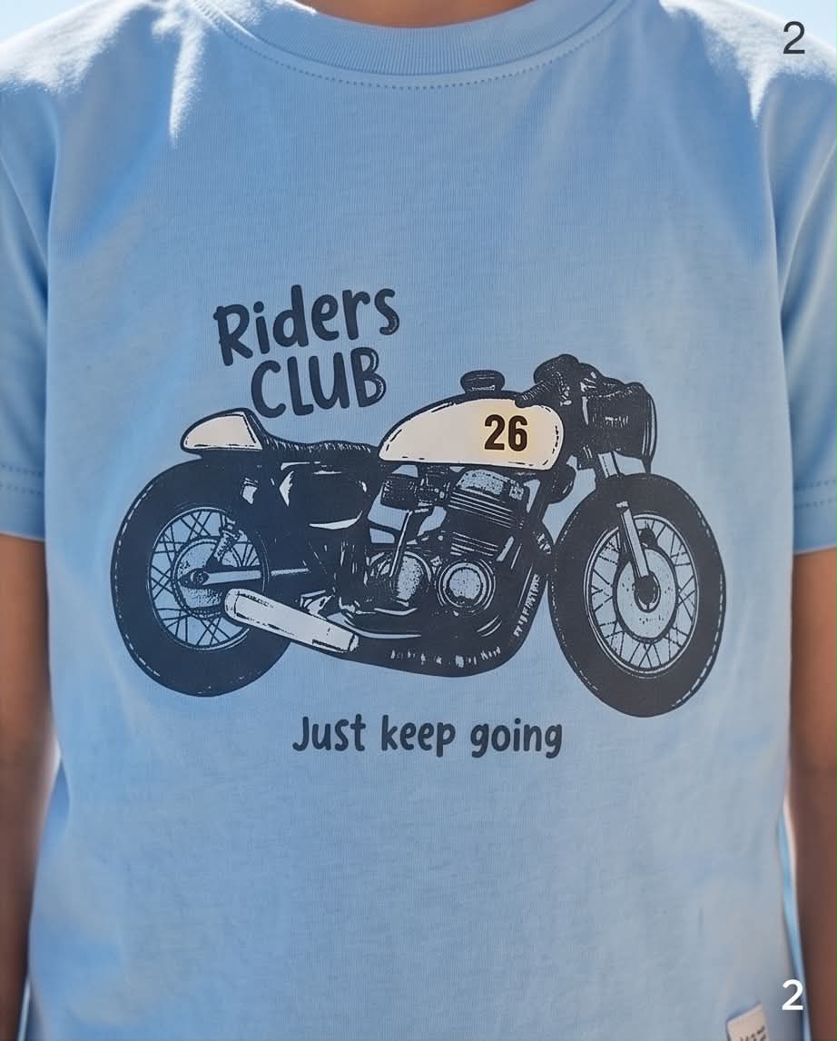 Riders Club | Παιδικό σετ με κοντομάνικο μπλουζάκι και τζιν βερμούδα