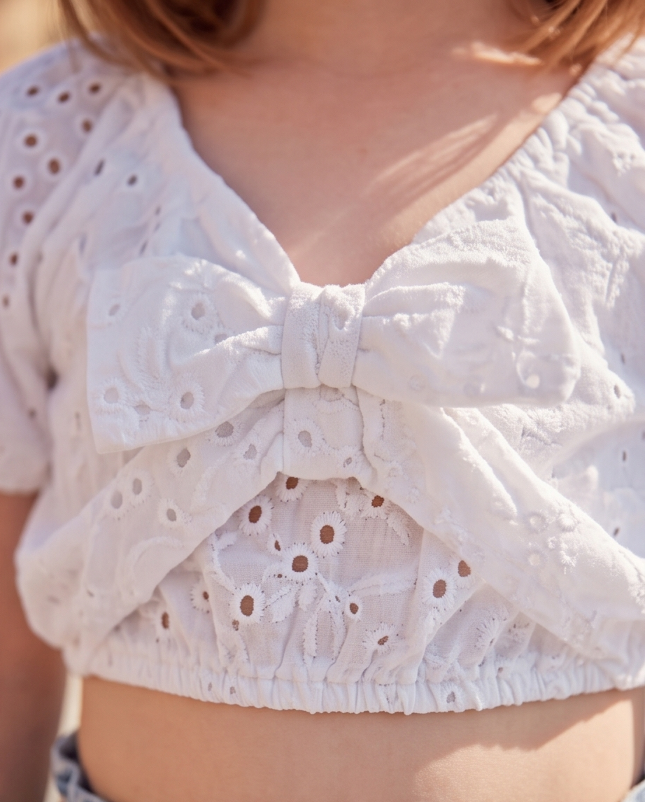 Summer Chic | Κοριτσίστικο σετ με μπλούζα και τζιν σορτ