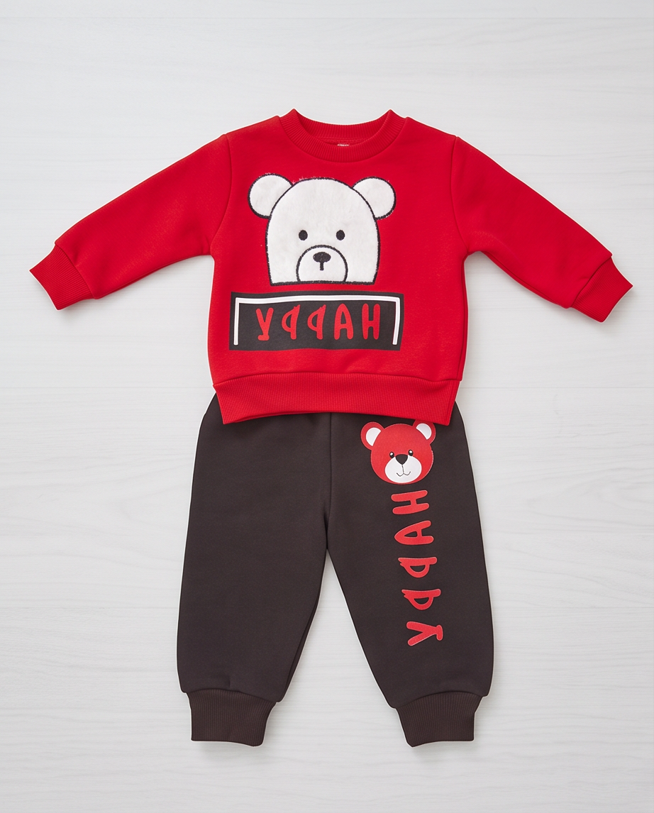 Happy Bear | Βρεφικό Σετ Φόρμας