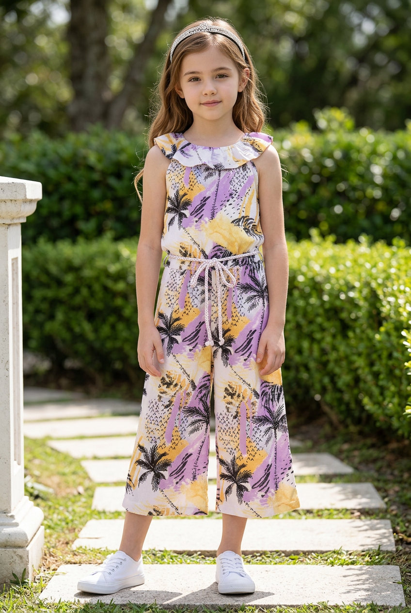 Tropical Lilac | Ολόσωμη Φόρμα Culotte