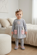 Bunny Pockets – Βελουτέ Βρεφικό Φόρεμα