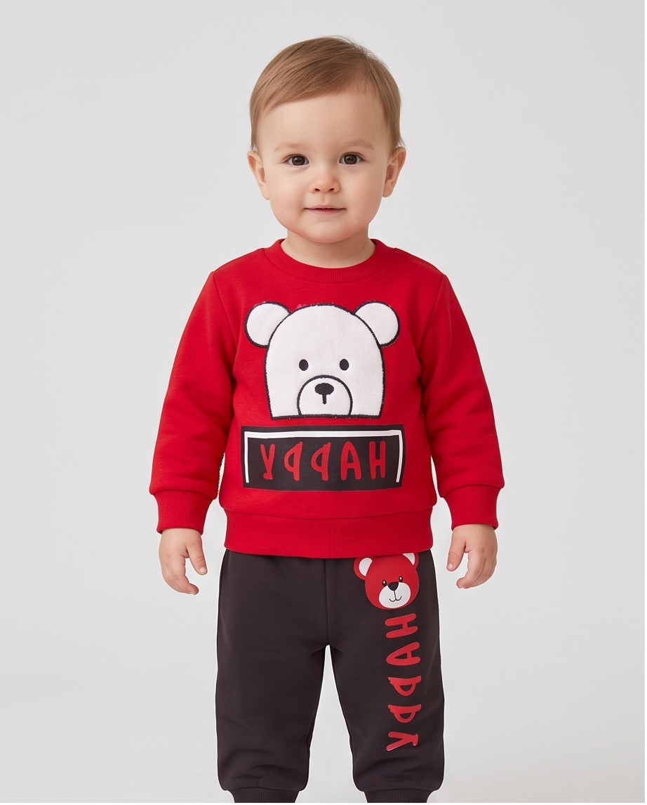 Happy Bear | Βρεφικό Σετ Φόρμας