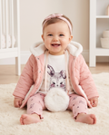 Bunny Love | Βρεφικό Κοριτσίστικο Σετ 4 Τεμαχίων με Σακάκι