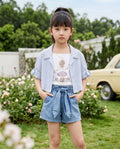 Summer Chic | Κοριτσίστικο σετ με μπλούζα και τζιν σορτ