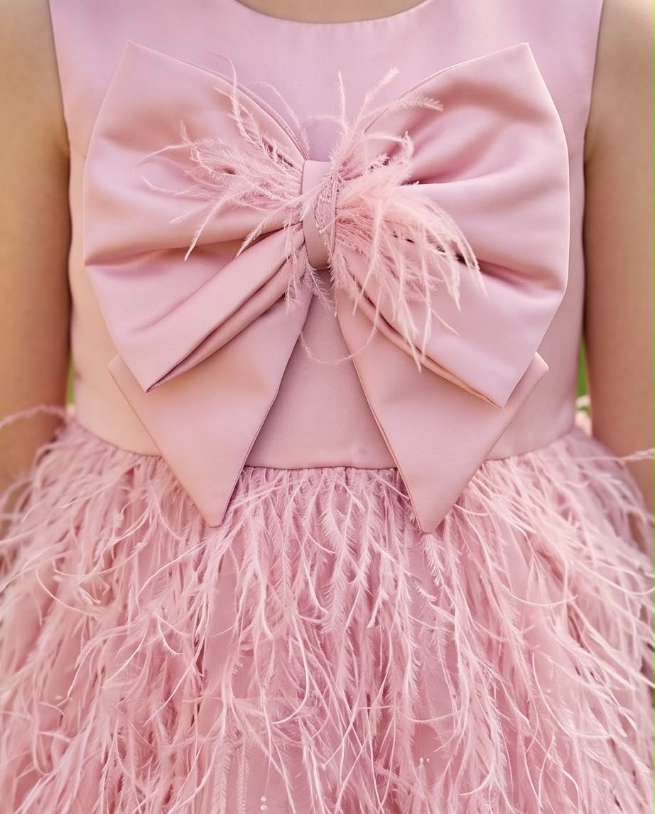 Princess Feather Dress | Εντυπωσιακό φόρεμα με φτερά και τούλι