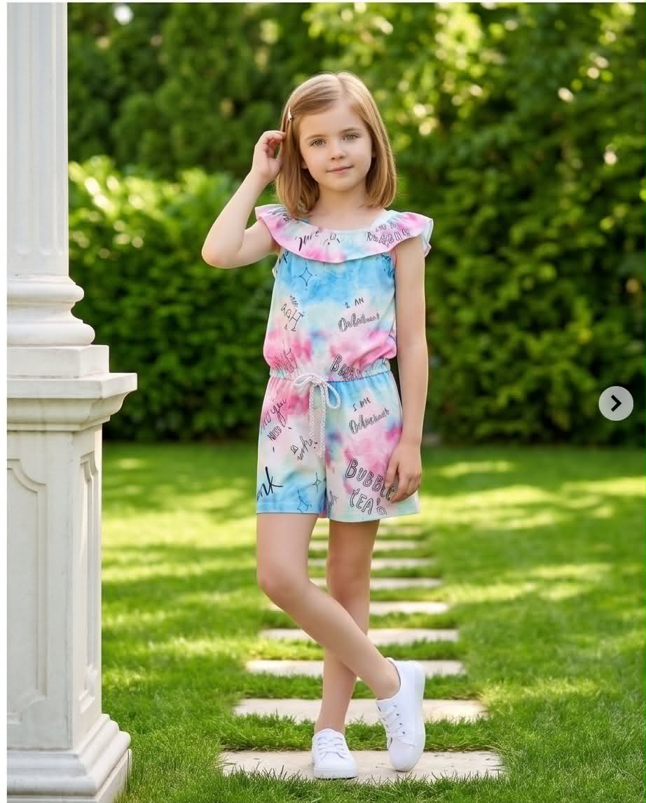 Candy Tie-Dye Playsuit | Ολόσωμο κοριτσιού με βολάν