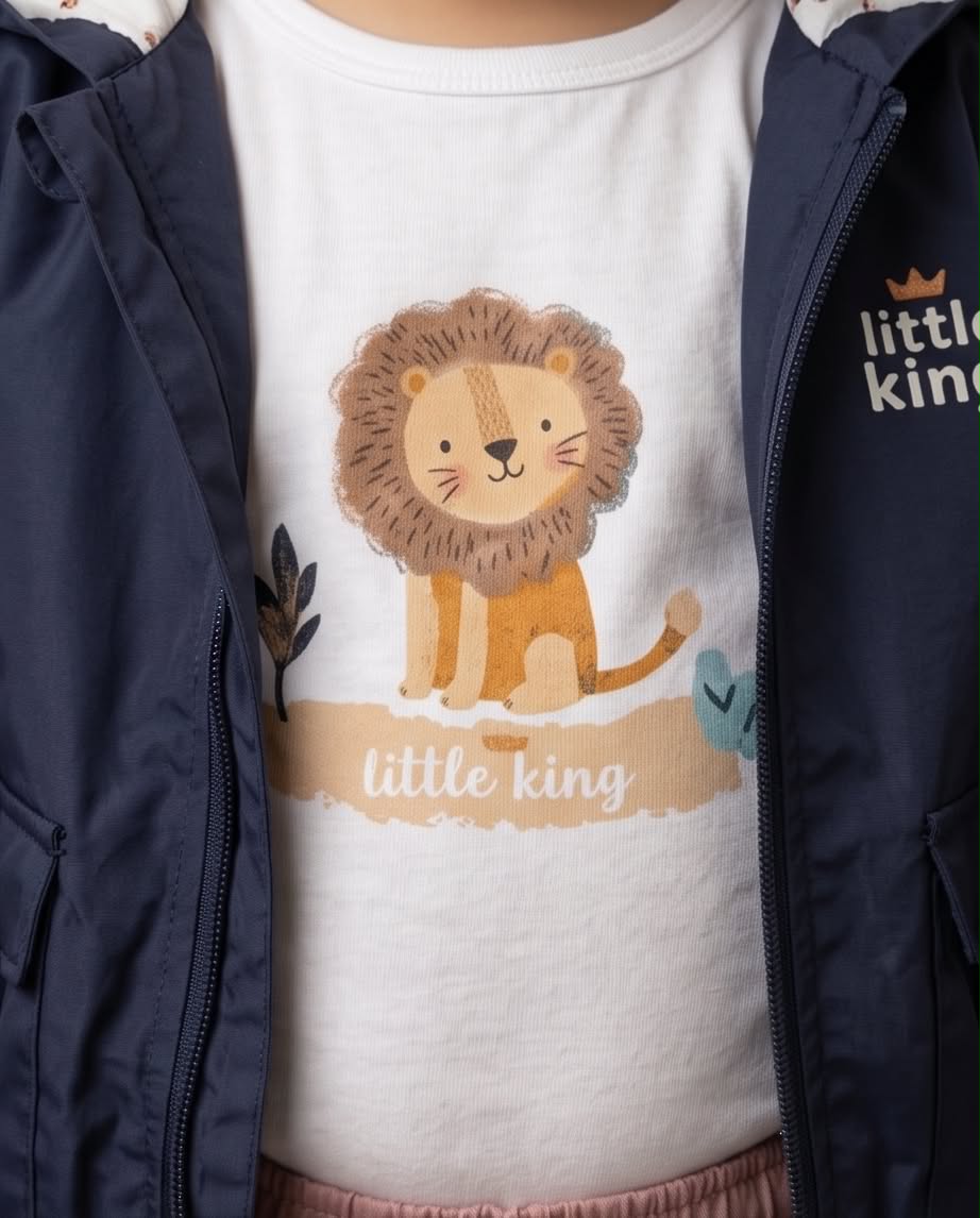 Little King | Βρεφικό σετ με μπουφάν, μπλουζάκι και παντελόνι