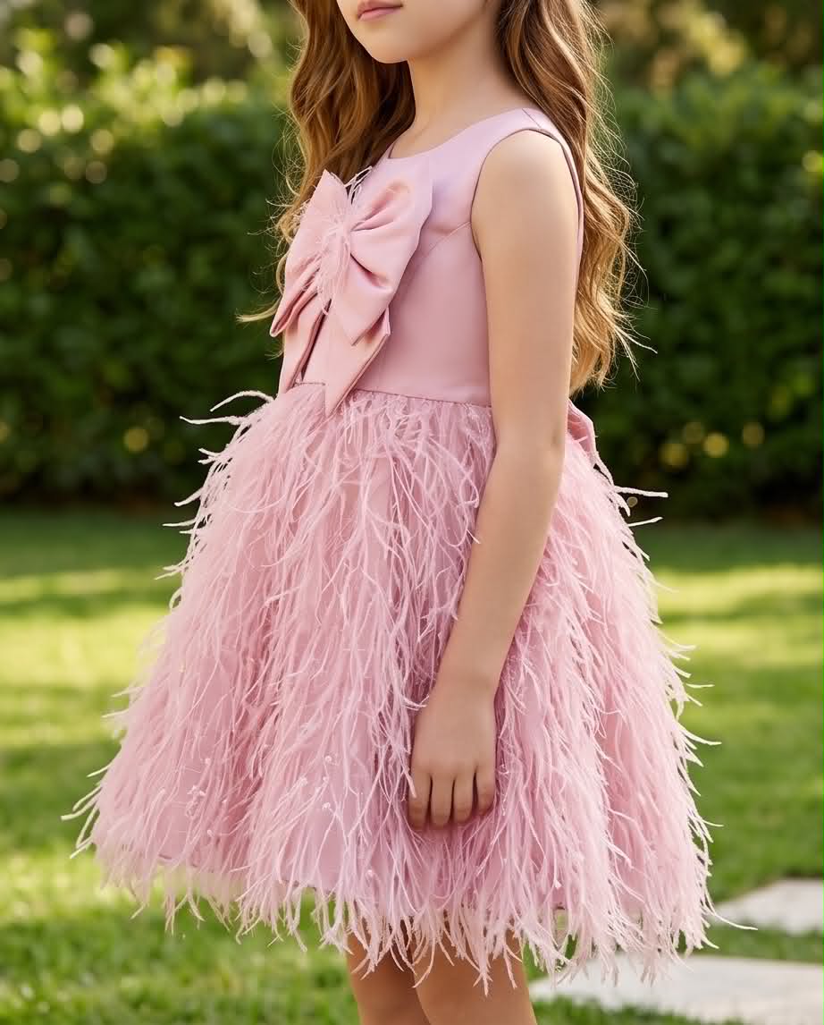 Princess Feather Dress | Εντυπωσιακό φόρεμα με φτερά και τούλι