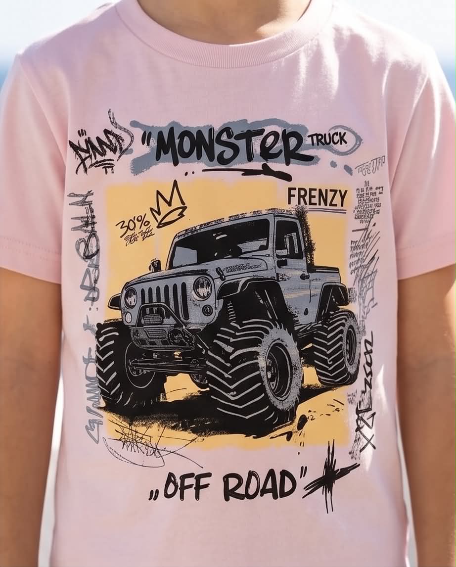 Monster Ride | Παιδικό σετ με κοντομάνικο μπλουζάκι και βερμούδα