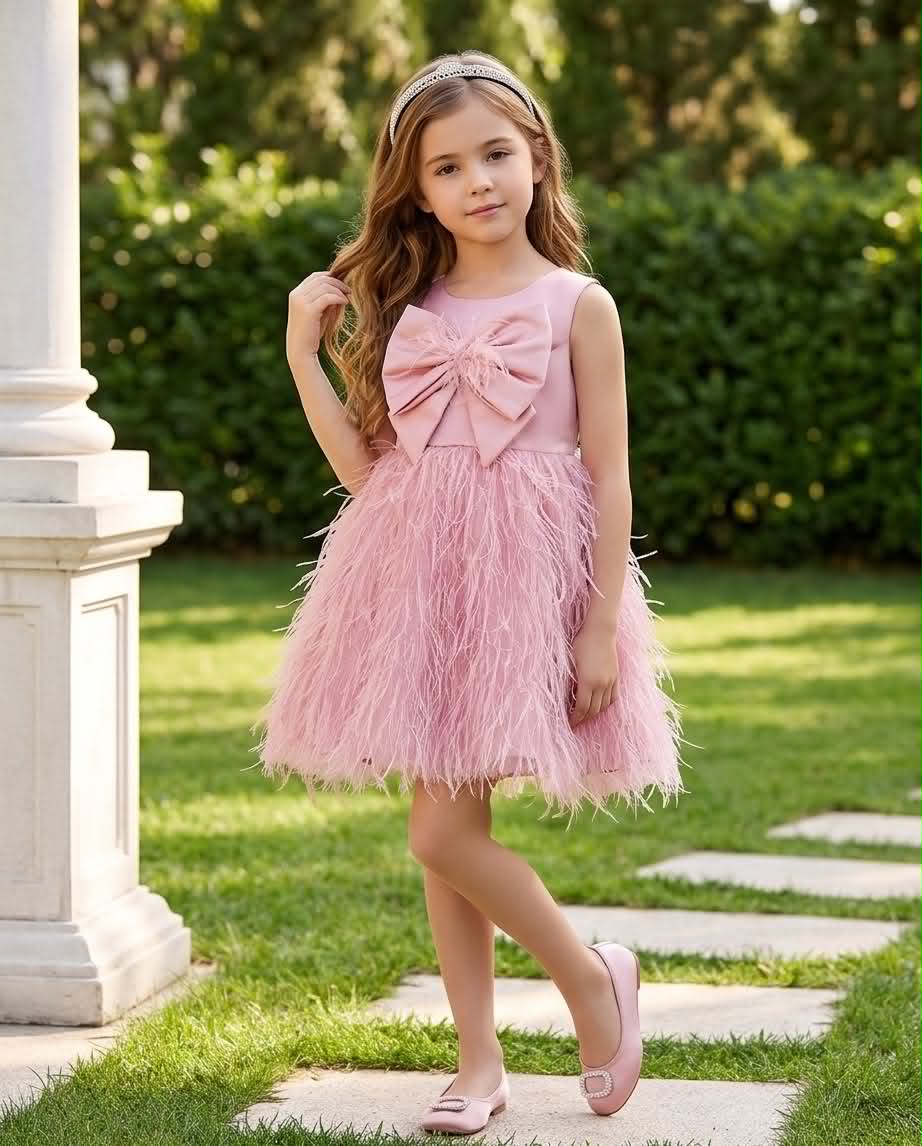 Princess Feather Dress | Εντυπωσιακό φόρεμα με φτερά και τούλι