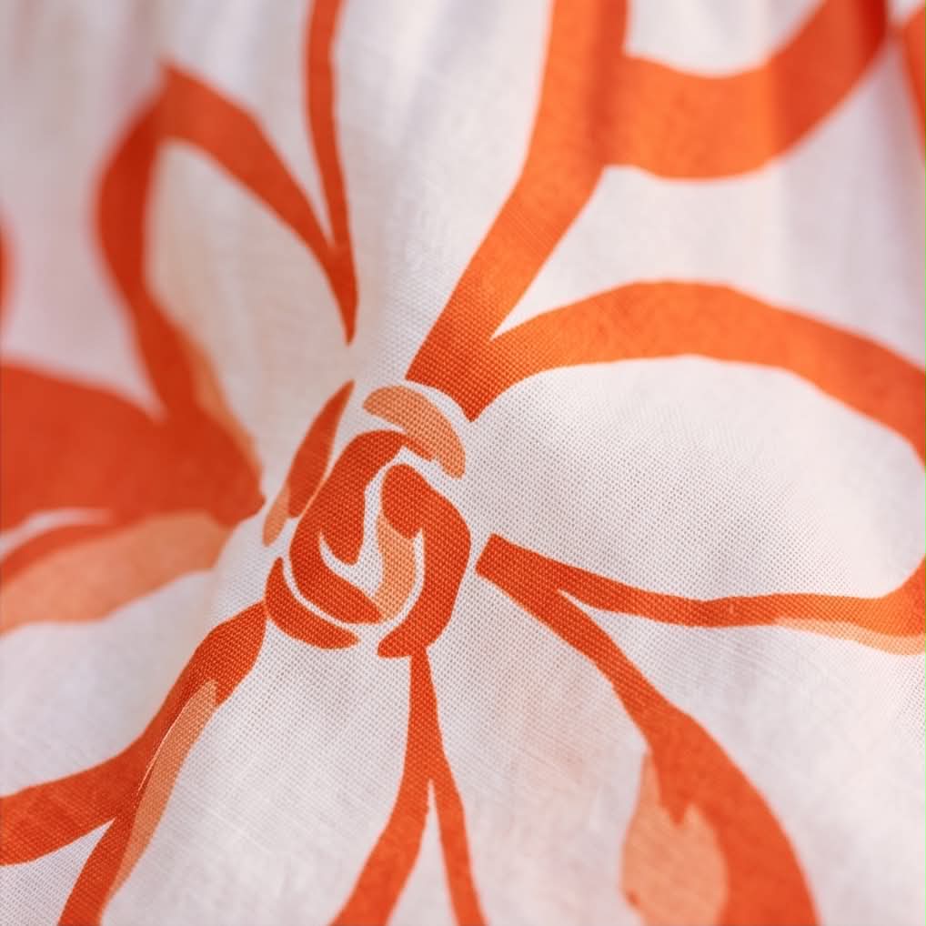 🍊 Sunset Bloom Dress | Καλοκαιρινό φόρεμα με τσαντάκι